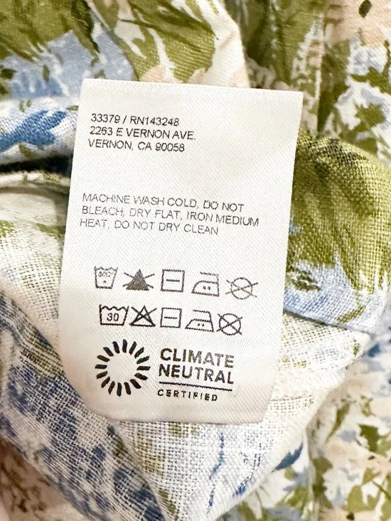 Reformation Greyson Floral Print Linen Mini Dress Size Small - Picture 13 of 13